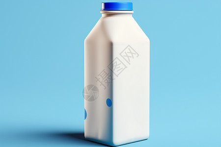手绘纸盒牛奶白色牛奶瓶背景