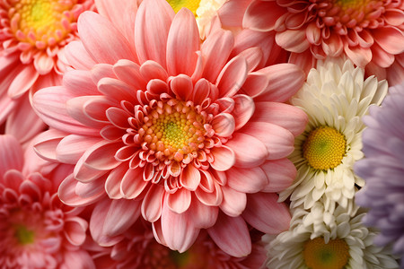 粉白色花束背景图片
