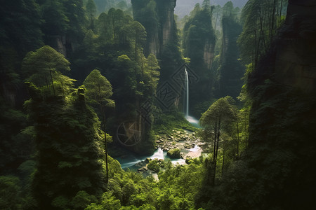 地理高清素材瀑布奇景背景