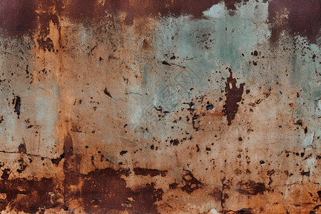 生锈破裂的房屋墙壁背景图片
