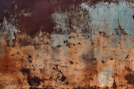 工业的生锈墙壁背景图片