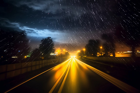 公路星空背景图片