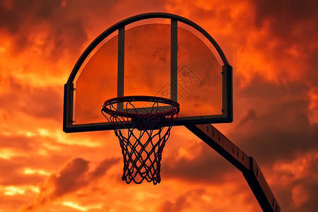 黑色篮球框黑色篮球架插画