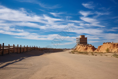 沙漠里的建筑图片