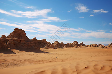 美丽的沙漠蓝天风化高清图片