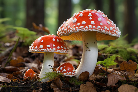 魔幻红白蘑菇图片
