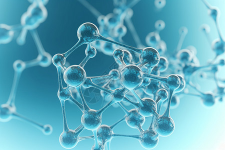 蓝色分子结构图片
