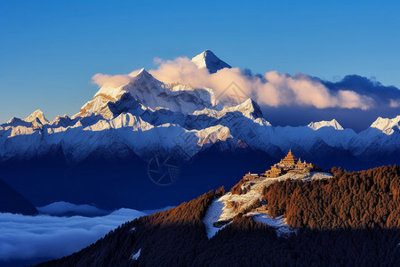 梅里雪山背景图片