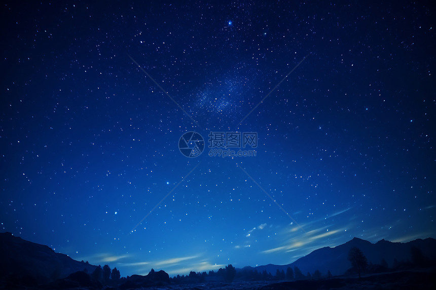 夜空中的北斗星图片