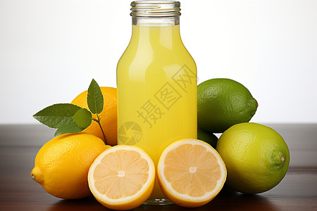 清爽的柠檬饮品图片