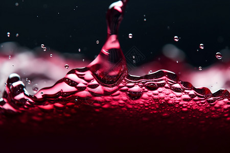 晃动的水有泡的红酒液体背景