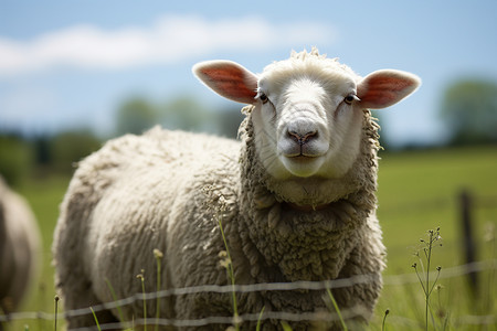 田园中的羊群高清图片