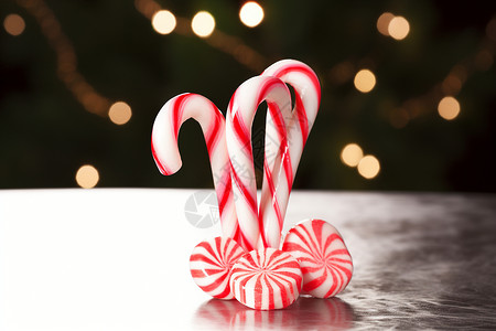 糖果拐杖圣诞周年庆高清图片