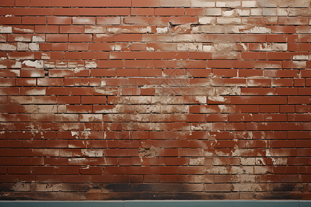 红色斑驳一面砖墙背景