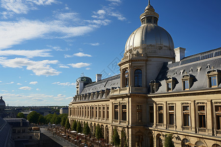 巴黎学院的标志建筑背景图片