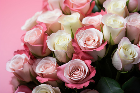 浪漫的玫瑰花束图片