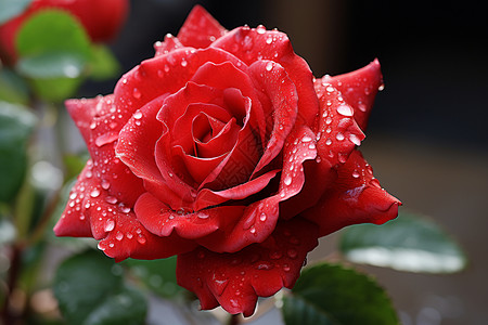 挂满水珠的浪漫玫瑰图片