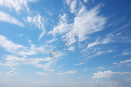 碧蓝的天空背景卷层云高清图片
