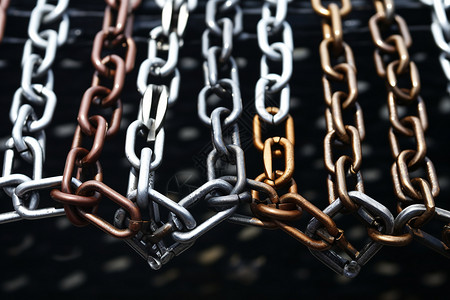 金属锁链背景图片