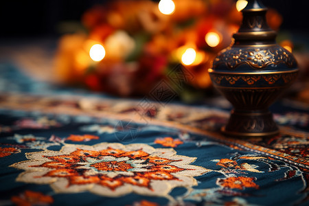 桌布图案波斯地毯上复杂花纹背景