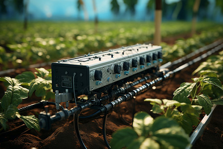 一台智能灌溉系统背景图片