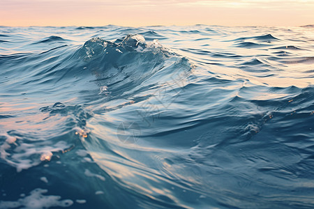 海浪水浪海洋中的浪潮背景