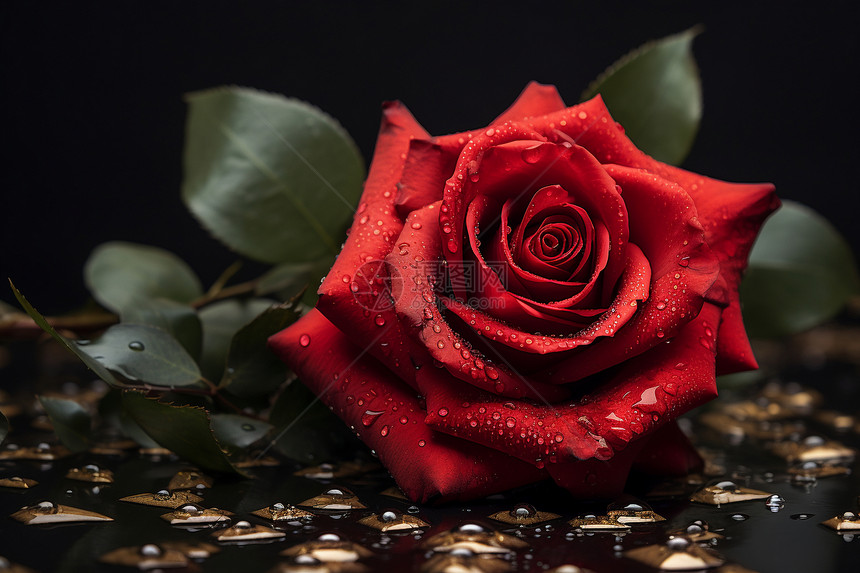 浪漫的红色玫瑰花图片