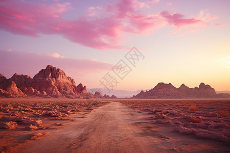 电影里树素材沙漠幻境奇异而迷人的景观背景