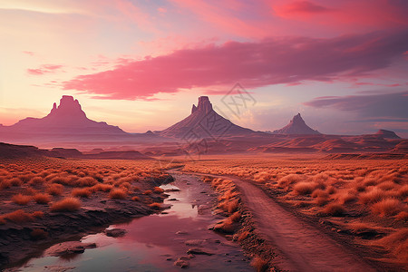 沉默的黄昏沙漠之夜图片