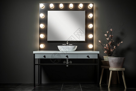 梦幻浴室中的优雅镜子图片