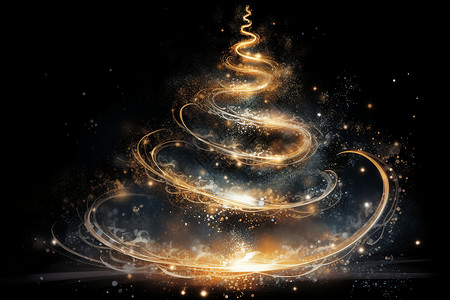 绚丽奇幻的圣诞树图片