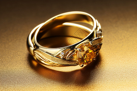 珍贵的金色戒指背景图片