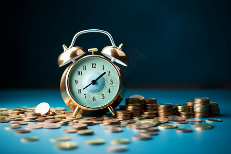 时间金钱素材时钟和金钱背景