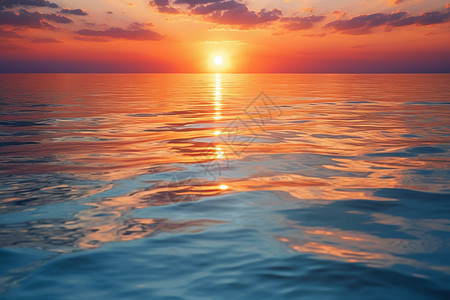 海洋上的日出背景图片