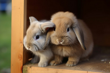 兔子兄弟伴侣动物高清图片