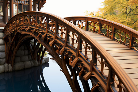 拱桥与水景互映图片