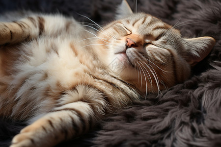 悠闲的猫猫咪入眠背景