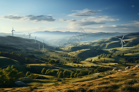 风能中的可持续能源背景图片