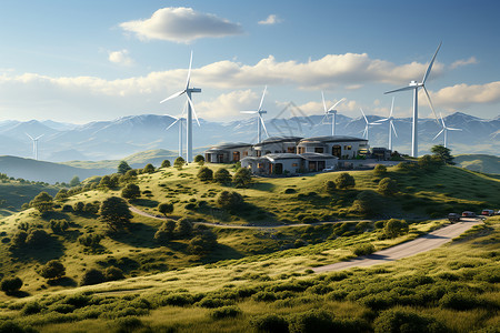 自然循环高地上风力发电机背景