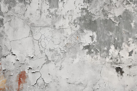 灰色油漆油漆开裂的墙壁背景背景