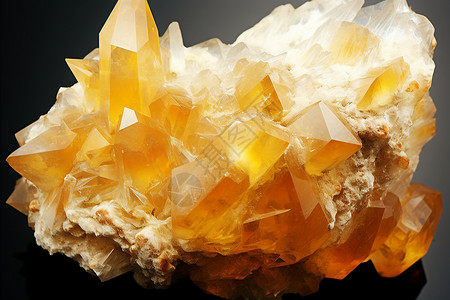 天然开采的黄色矿石背景图片