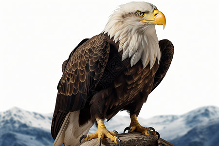 山顶觅食的秃鹰背景图片