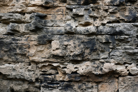 坚硬岩石咖啡馆坑坑洼洼的墙壁背景