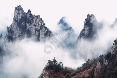 云中山川背景图片