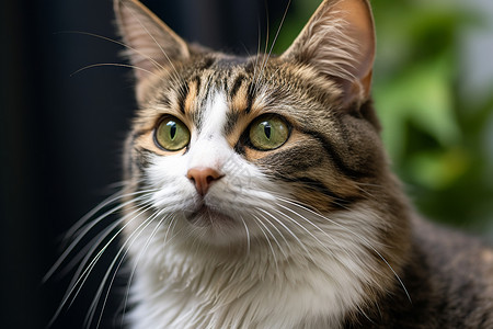 漂亮的长胡须猫背景图片