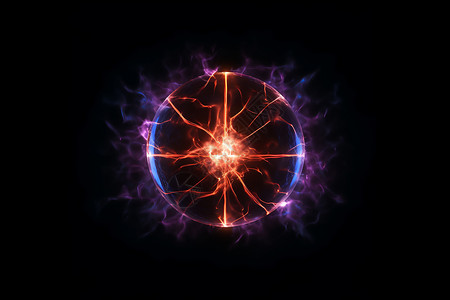 电极夜晚神秘的光球设计图片