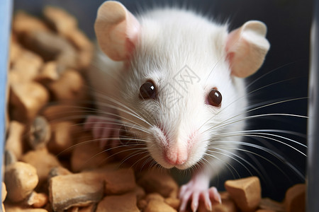 驯服的实验室里的小老鼠背景