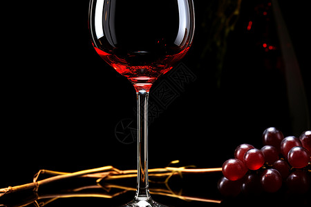 一个红酒杯背景图片