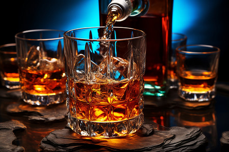 醉酒之源玻璃威士忌高清图片