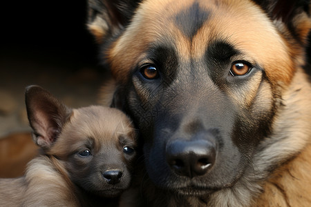 可爱的狗和狗宝宝背景